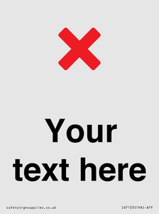 Custom plain background, red cross sign